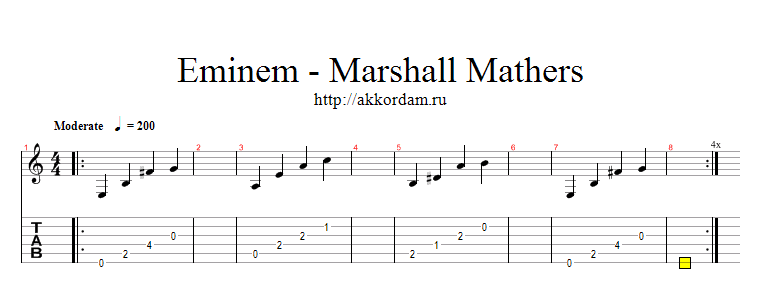 Eminem Marshall Mathers на гитаре
